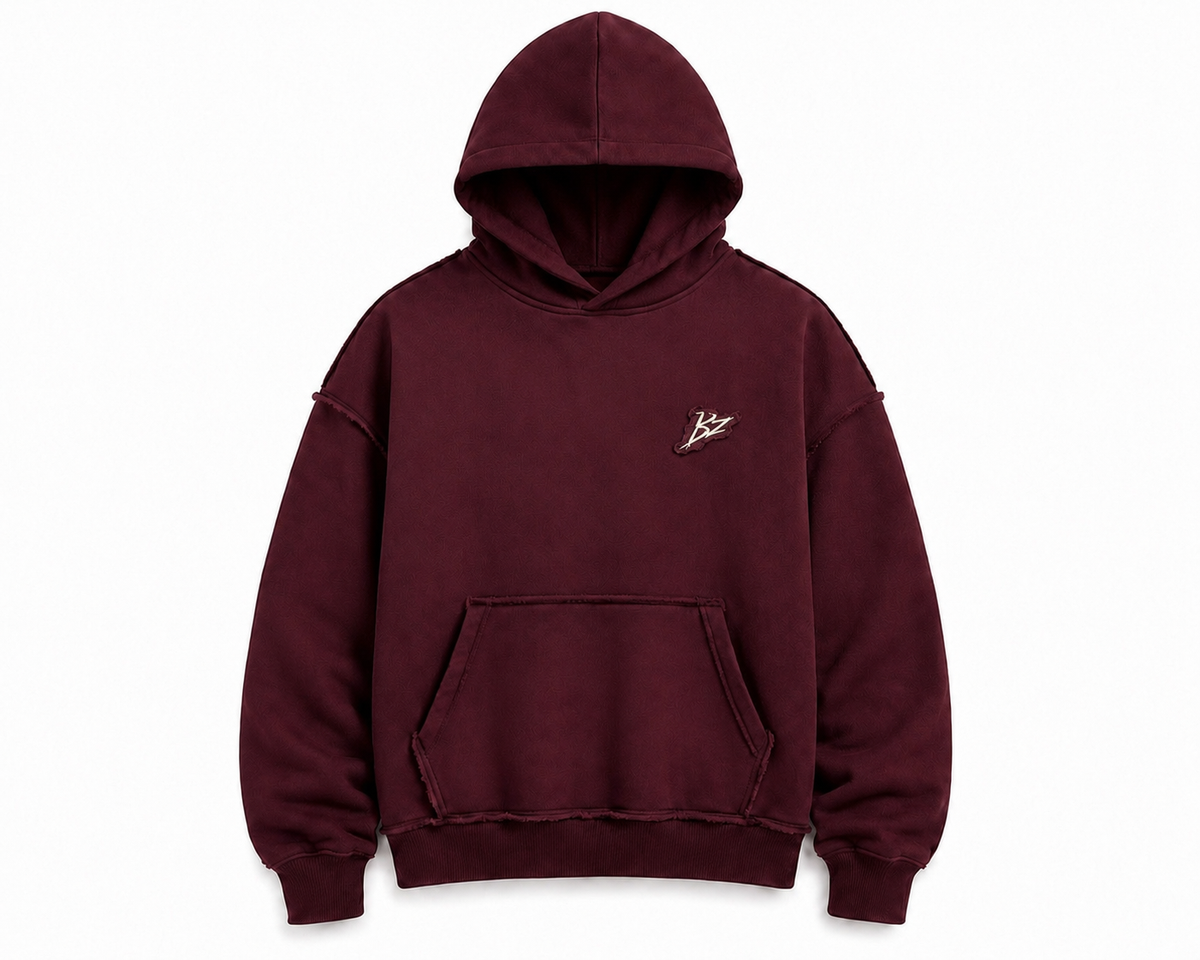 HOODIE WINE RED