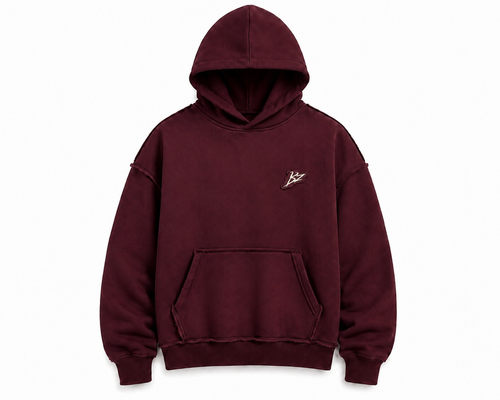HOODIE WINE RED